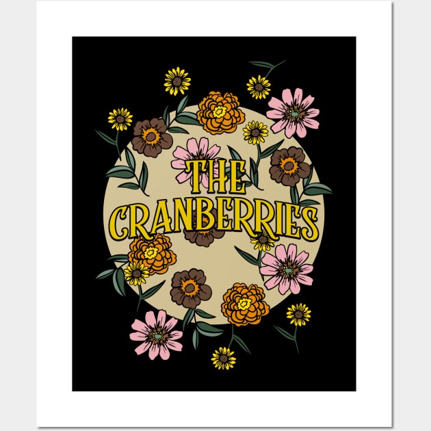 Cranberries Name Personalized Flower Retro Floral 80s 90s Name Style Wall Art by Ancientdistant
